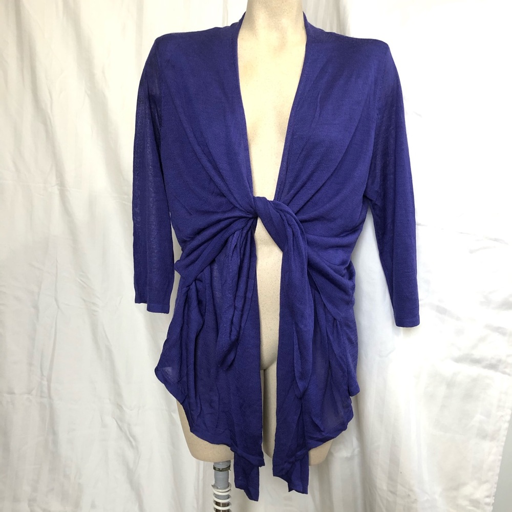 Chico’s Convertible Cardigan Dark Navy Sz L